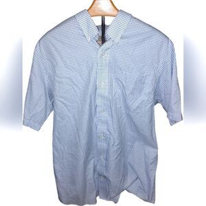 Duluth Trading Company Men's Short Sleeved Striped Button Down Shirt Size Large